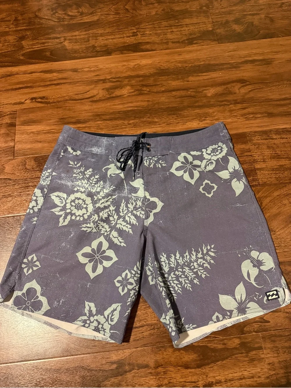 Billabong Blue Floral Men's Swim Board Shorts